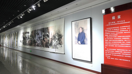 周鹏飞毛体书法·大写意画艺术大展在德州董子文化街美术馆开幕